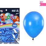 Globos de látex perlado azul oscuro 35cm 25pcs