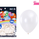 Globos de látex perlado blanco 35cm 25pcs