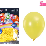 Globos de látex perlado amarillo 35cm 25pcs