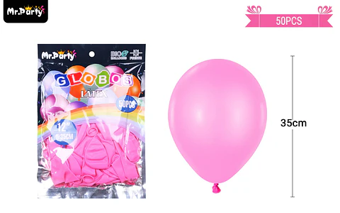 Globos de látex rosa oscura mate 35cm 50pcs