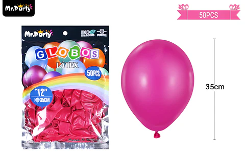Globos de látex vino tinto mate 35cm 50pcs