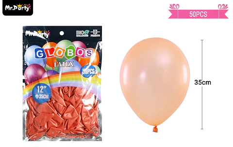Globos de látex perlado dorado rosa 35cm 50pcs