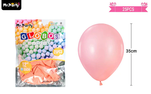 Globos de látex pastel rosa roja 35cm 25pcs