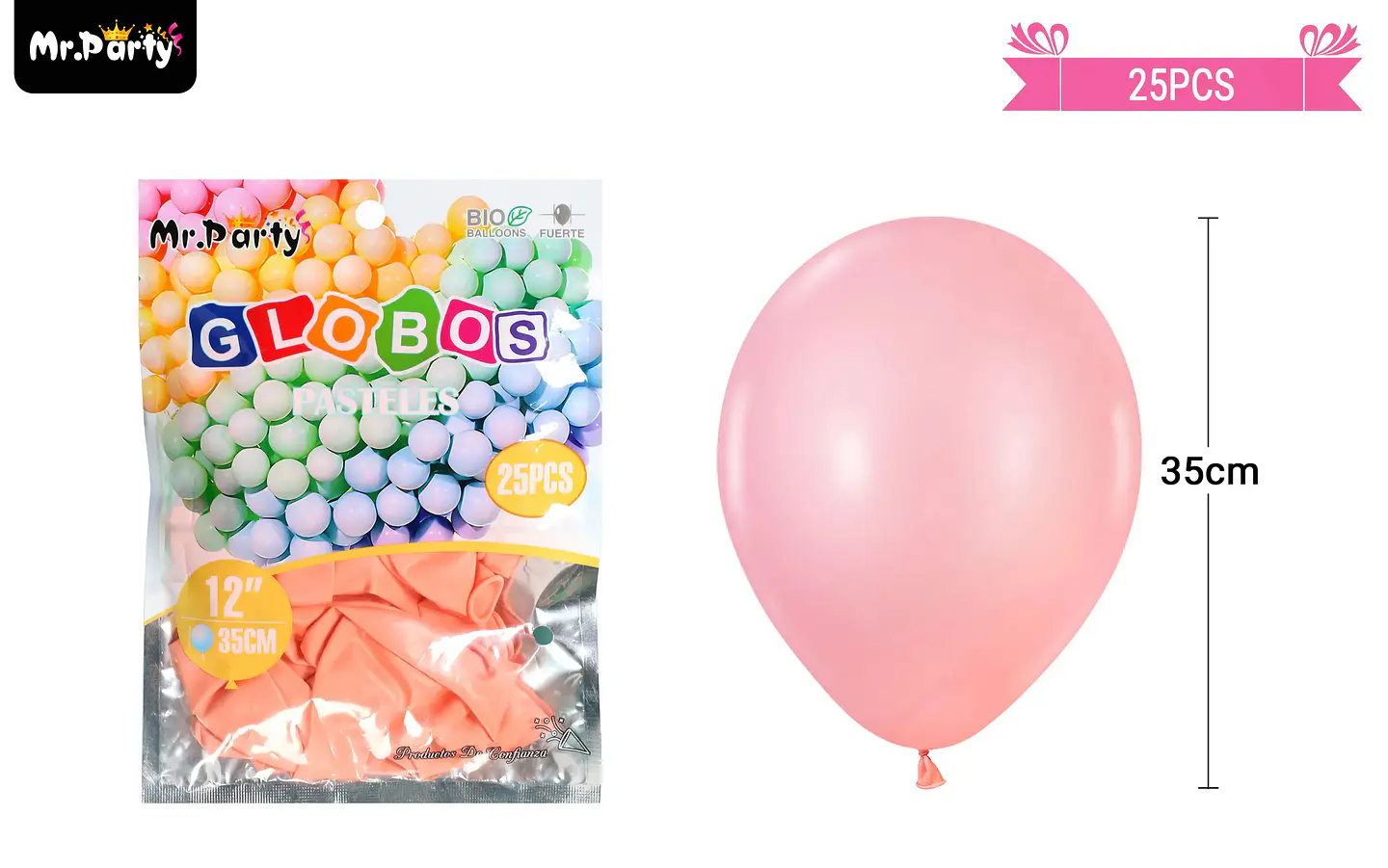 Globos de látex pastel rosa roja 35cm 25pcs 2