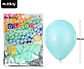 Globos de látex pastel azul tiffany 35cm 25pcs - Miniatura 2