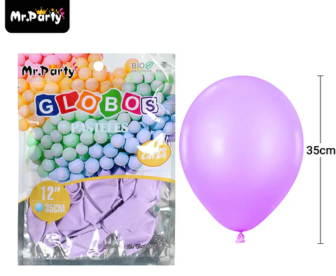 Globos de látex pastel violeta 35cm 25pcs