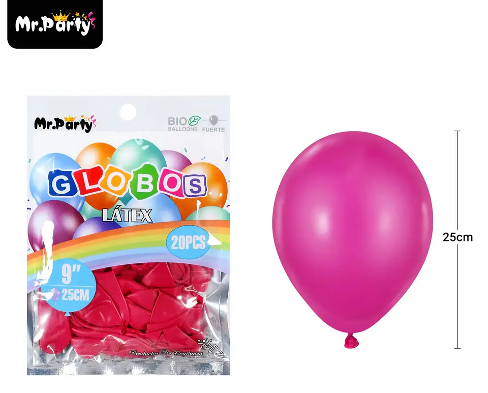 Globos de látex vino tinto mate 25cm 20pcs 1