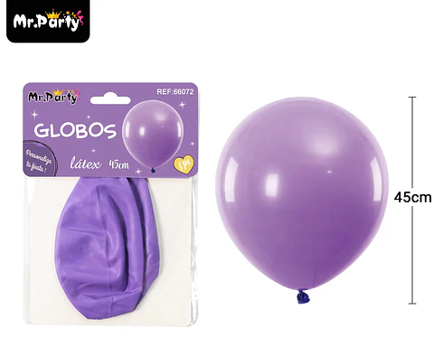 Globos de látex morado mate 45cm