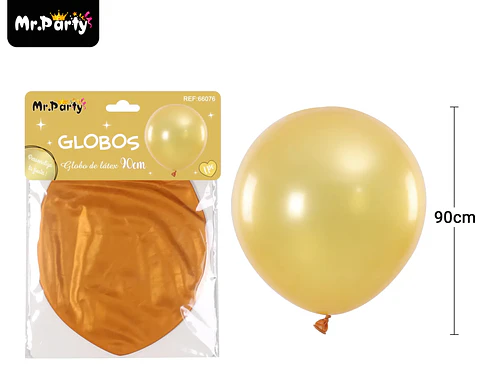 Globos de látex perlado dorado 90cm