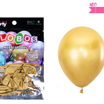 Globos de látex dorado cromados metalizados 15cm 20pcs