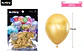 Globos de látex dorado cromados metalizados 15cm 20pcs - Miniatura 2