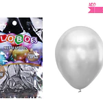 Globos de látex plateado cromados metalizados 15cm 20pcs
