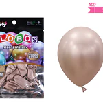 Globos de látex champagne cromados metalizados 15cm 20pcs