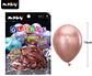Globos de látex rosa dorado cromados metalizados 15cm 20pcs - Miniatura 2
