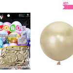 Globos de látex dorado claro cromados metalizados 28cm 50pcs