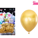 Globos de látex dorado cromados metalizados 28cm 50pcs