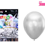 Globos de látex plateado cromados metalizados 28cm 50pcs