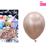 Globos de látex champagne cromados metalizados 28cm 50pcs