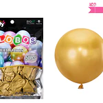 Globos de látex dorado oscuro cromados metalizados 28cm 50pcs