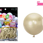 Globos de látex dorado claro cromados metalizados 35cm 20pcs
