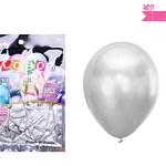 Globos de látex plateado cromados metalizados 35cm 20pcs