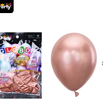 Globos de látex rosa dorado cromados metalizados 35cm 20pcs