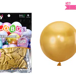 Globos de látex dorado oscuro cromados metalizados 35cm 20pcs