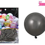 Globos de látex negro cromados metalizados 35cm 20pcs
