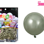 Globos de látex verde oliva cromados metalizados 35cm 20pcs
