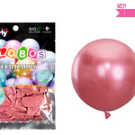 Globos de látex rojo cromados metalizados 28cm 20pcs