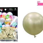 Globos de látex dorado claro cromados metalizados 28cm 20pcs