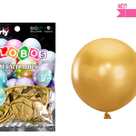 Globos de látex dorado oscuro cromados metalizados 28cm 20pcs