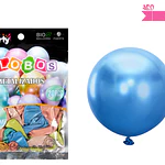 Globos de látex colores surtidos cromados metalizados 28cm 20pcs