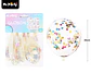 Globos de látex con confetti de estrella multicolor 30cm 5pcs - Miniatura 2