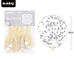 Globos de látex con confetti de redondo plateado 30cm 5pcs - Miniatura 2