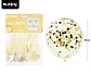 Globos de látex con confetti de negro y dorado 30cm 5pcs - Miniatura 2