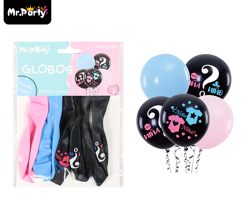 Globos de látex Niña o Niño mate 30cm 5pcs