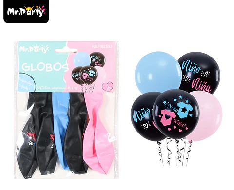 Globos de látex Niña o Niño mate 30cm 5pcs