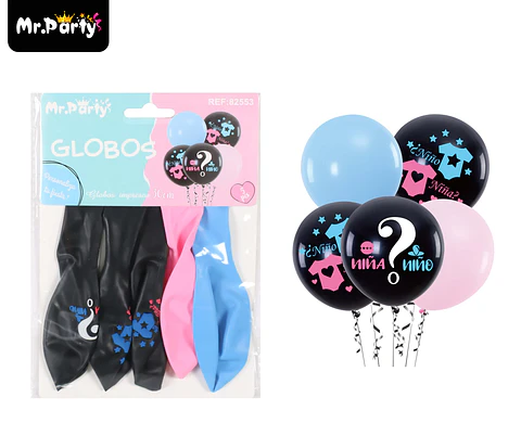Globos de látex Niña o Niño mate 30cm 5pcs
