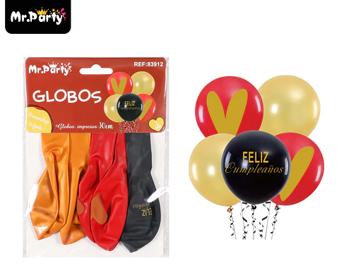 Globos de látex feliz cumpleaños 5pcs