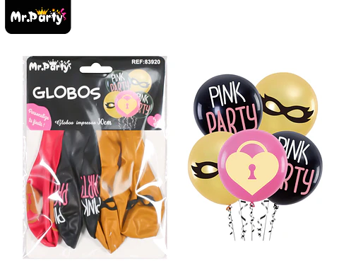 Globos de látex Pink Party 5pcs