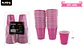 Vasos plásticos shot desechable rosado 60ML 30pcs - Miniatura 3