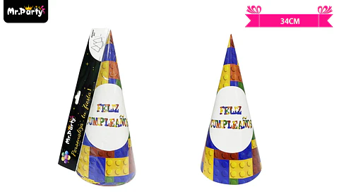Gorro de bloques de construcción 34cm 6pcs