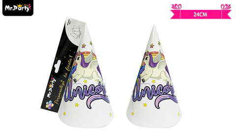 Gorro de unicornio 24cm 6pcs