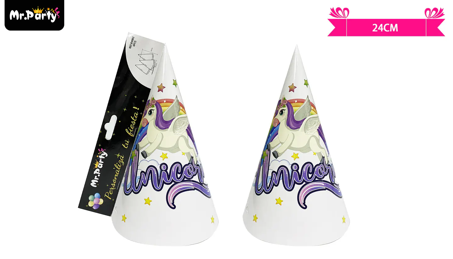 Gorro de unicornio 24cm 6pcs 1