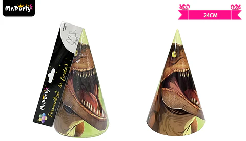 Gorro de dinosaurio 24cm 6pcs