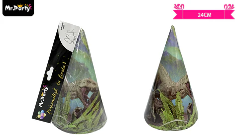 Gorro de dinosaurio 24cm 6pcs