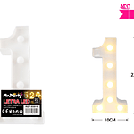 Número 1 con luz led 22cm 