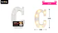 Letra C con luz led 22cm - Miniatura 2