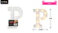 Letra P con luz led 22cm - Miniatura 2